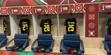 Cameroon national team's locker room
