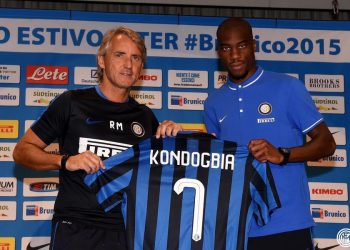Roberto Mancini and Geoffrey Kondogbia
