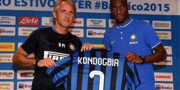 Roberto Mancini and Geoffrey Kondogbia