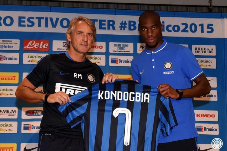 Roberto Mancini and Geoffrey Kondogbia