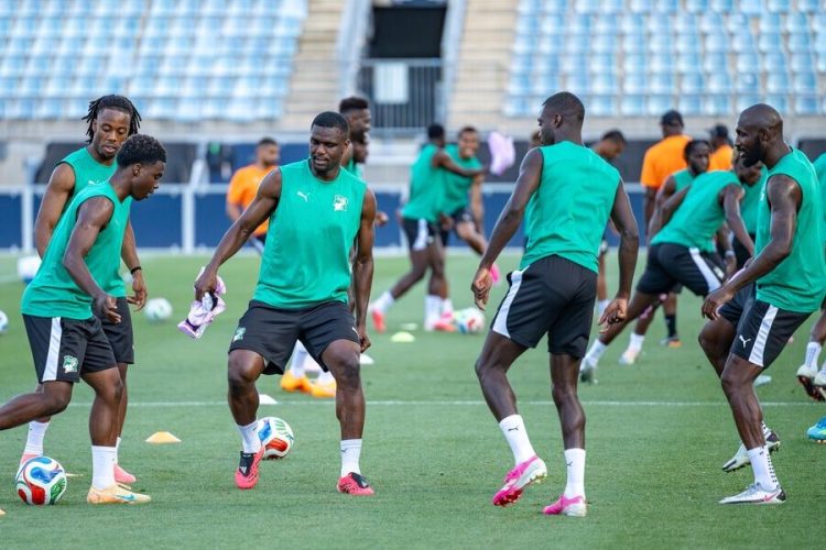 Ivory Coast national team training