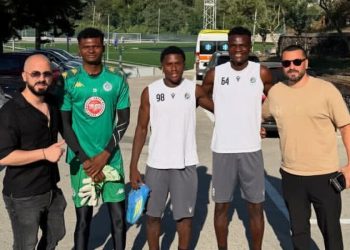 Jonathan Ochiche, Gabriel Michael, Jonathan Ochichejo Richard Bidemi (in the middle)