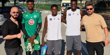 Jonathan Ochiche, Gabriel Michael, Jonathan Ochichejo Richard Bidemi (in the middle)