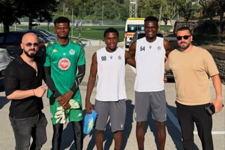 Jonathan Ochiche, Gabriel Michael, Jonathan Ochichejo Richard Bidemi (in the middle)