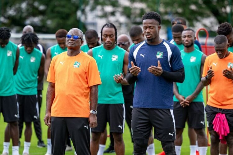 Ivory Coast national team training